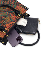 "Soy fuego que no se apaga" ver.1 Small Leather Handbag - interior | Paleta Bags