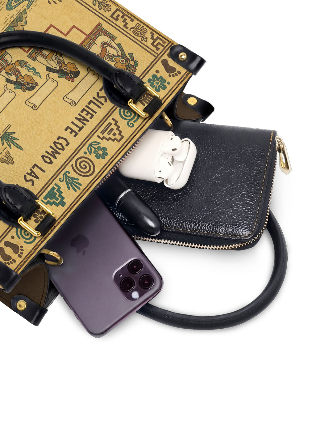 "Resiliente como las mujeres que me precedieron" ver.4 Small Leather Handbag - interior | Paleta Bags