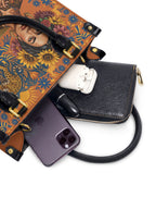 "Soy Fuerte" ver.2 Small Leather Handbag - interior | Paleta Bags