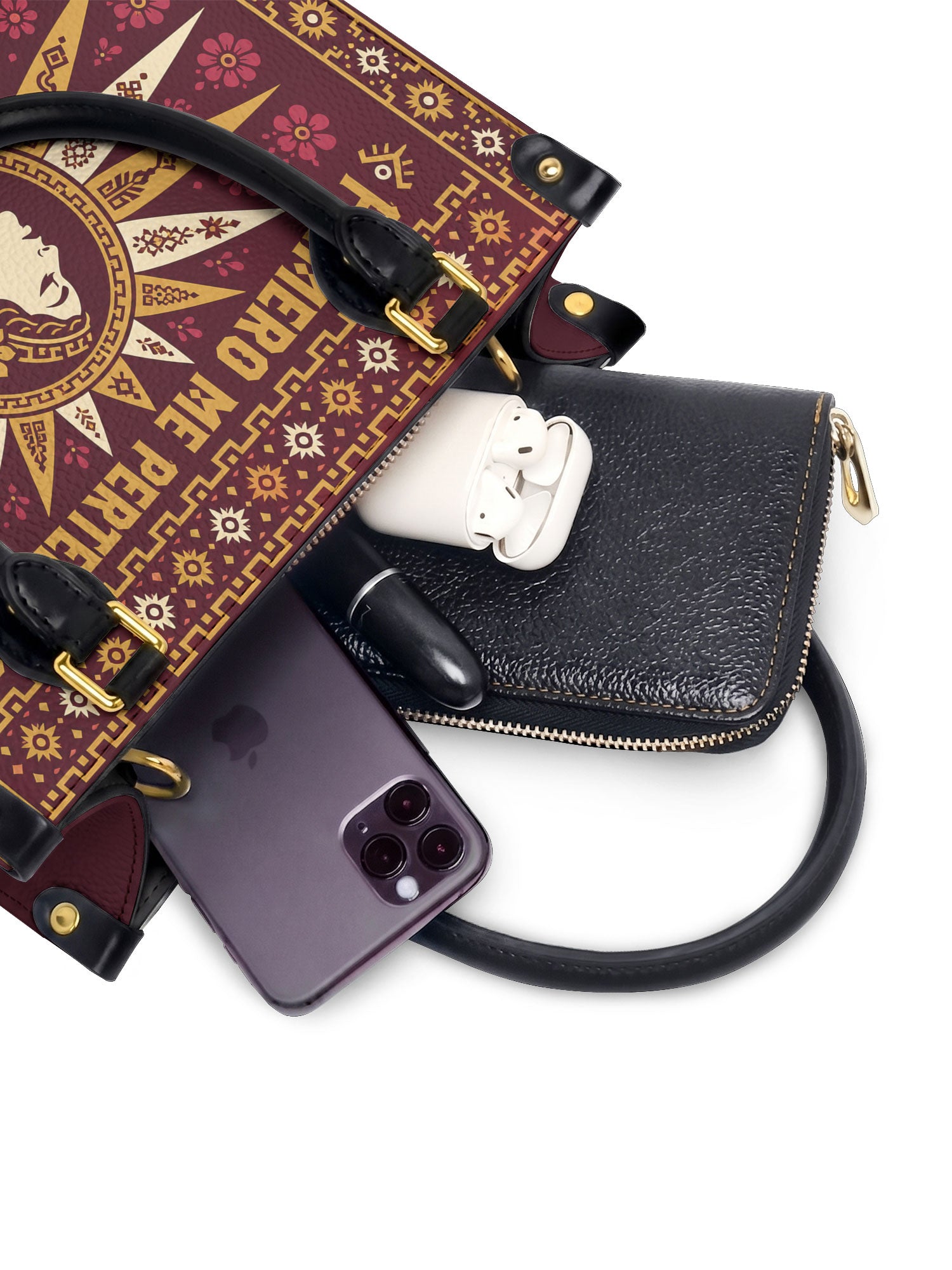 "Primero me pertenezco a mí" ver.5 Small Leather Handbag - interior | Paleta Bags