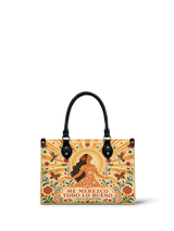 "Me merezco todo lo bueno" ver.4 Small Leather Handbag