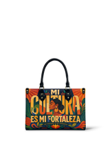 "Mi cultura es mi fortaleza" ver.2 Small Leather Handbag