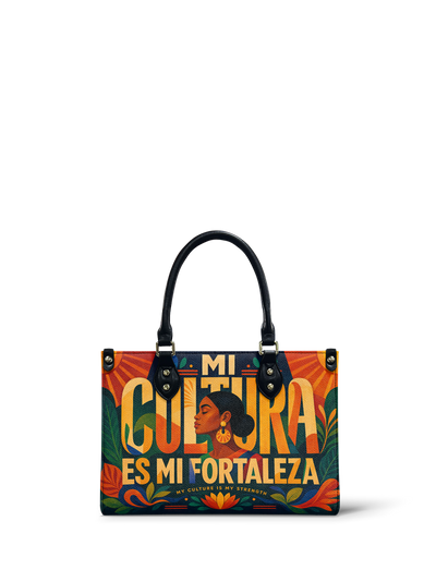 "Mi cultura es mi fortaleza" ver.2 Small Leather Handbag