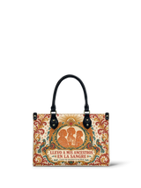 "Llevo a mis ancestros en la sangre" ver.5 Small Leather Handbag