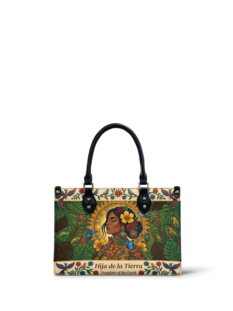 "Soy hija de la tierra" ver.6 Small Leather Handbag