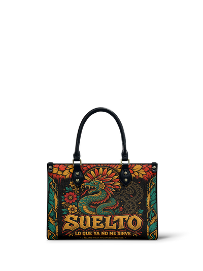 "Suelto lo que ya no me sirve" ver.2 Small Leather Handbag