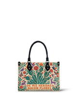 "De mis heridas nacen flores" ver.4 Small Leather Handbag