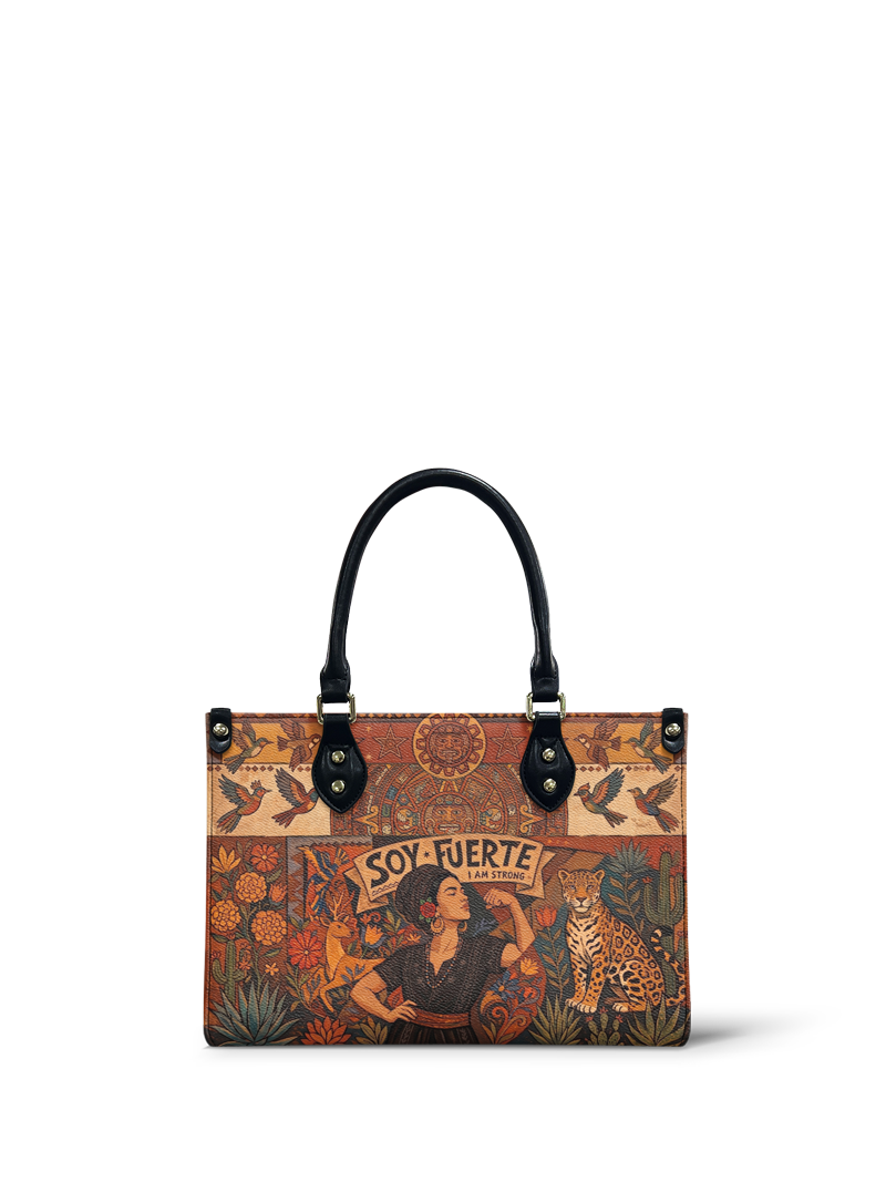 "Soy Fuerte" ver.1 Small Leather Handbag