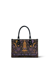 "Me cuido, me amo, me honro" ver.2 Small Leather Handbag
