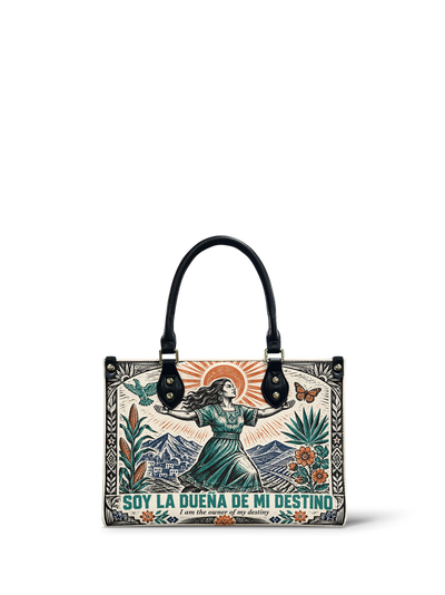 "Soy la dueña de mi destino" ver.2 Small Leather Handbag