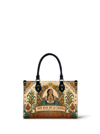 "Soy hija de la tierra" ver.5 Small Leather Handbag