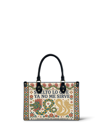 "Suelto lo que ya no me sirve" ver.1 Small Leather Handbag