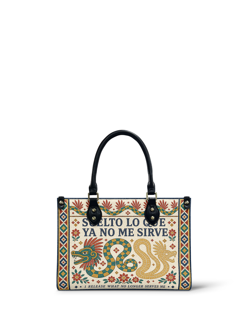 "Suelto lo que ya no me sirve" ver.1 Small Leather Handbag