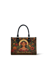 "Nací para brillar" ver.3 Small Leather Handbag