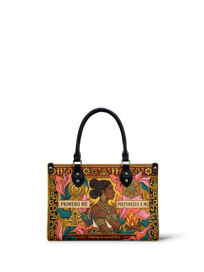 "Primero me pertenezco a mí" ver.6 Small Leather Handbag