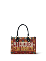 "Mi cultura es mi fortaleza" ver.6 Small Leather Handbag