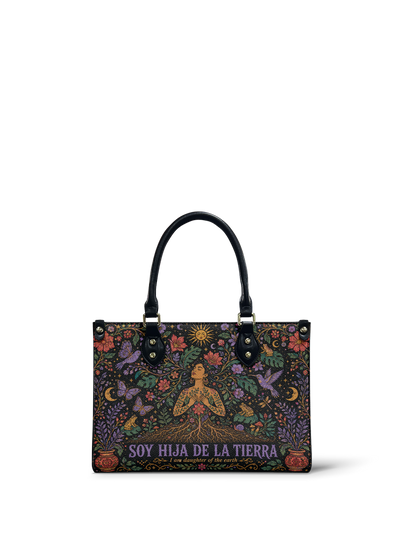 "Soy hija de la tierra" ver.3 Small Leather Handbag