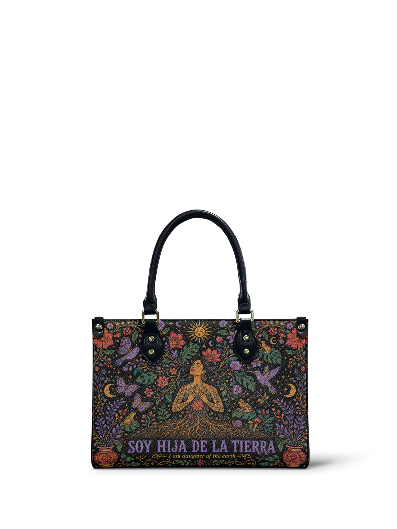 "Soy hija de la tierra" ver.3 Small Leather Handbag