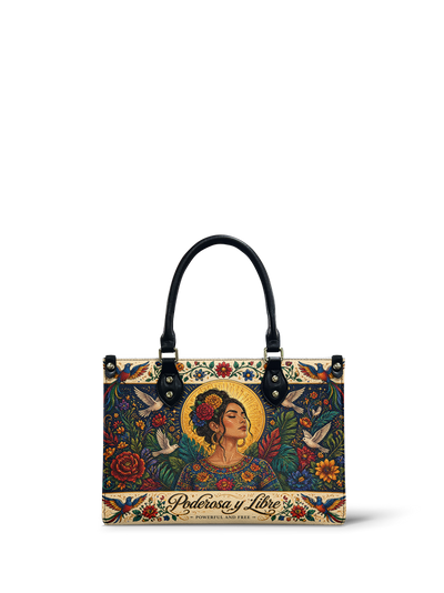 "Poderosa y Libre" ver.1 Small Leather Handbag