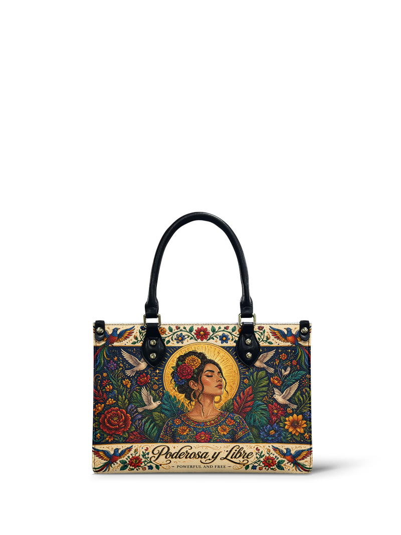 "Poderosa y Libre" ver.1 Small Leather Handbag