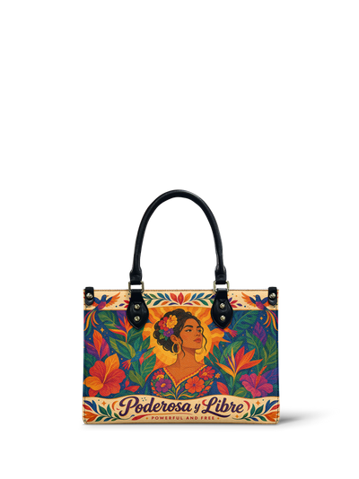"Poderosa y Libre" ver.2 Small Leather Handbag