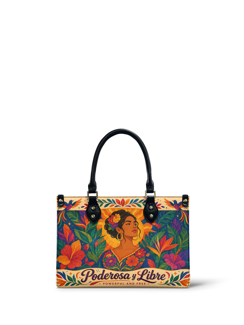 "Poderosa y Libre" ver.2 Small Leather Handbag