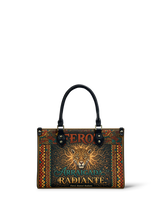 "Feroz. Arraigada. Radiante" ver.6 Small Leather Handbag