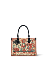"Caí, me levanté, florecí" ver.2 Small Leather Handbag