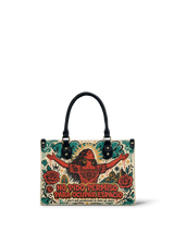 "No pido permiso para ocupar espacio" ver.3 Small Leather Handbag