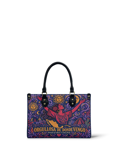 "Orgullosa de donde vengo" ver.5 Small Leather Handbag