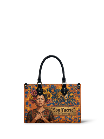 "Soy Fuerte" ver.2 Small Leather Handbag