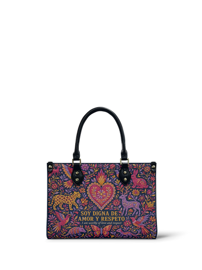 "Otomi Wild Embroidery" ver.2 Small Leather Handbag