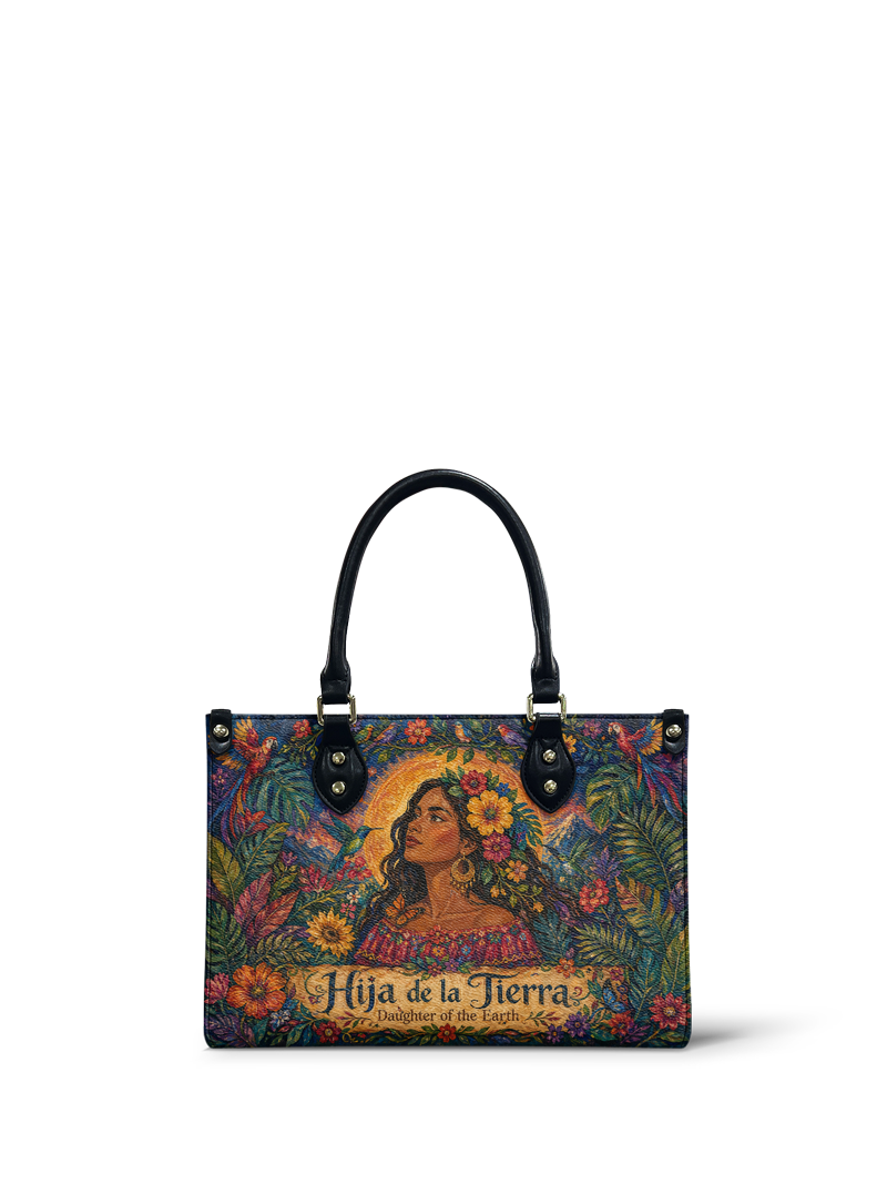 "Soy hija de la tierra" ver.4 Small Leather Handbag
