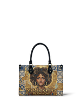 "Mi Raíz es Oro" ver.3 Small Leather Handbag