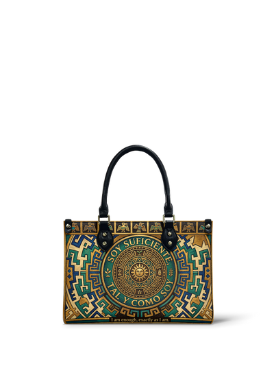 "Soy suficiente, tal y como soy" ver.10 Small Leather Handbag