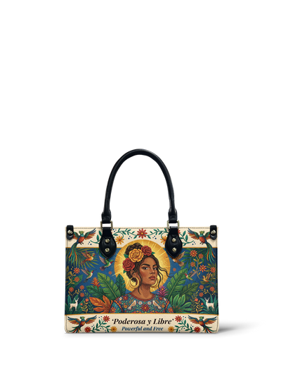 "Poderosa y Libre" ver.3 Small Leather Handbag