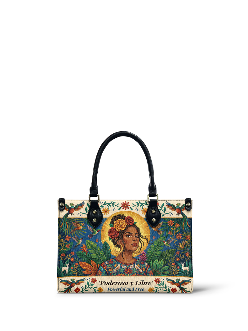 "Poderosa y Libre" ver.3 Small Leather Handbag