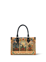 "Caí, me levanté, florecí" ver.1 Small Leather Handbag