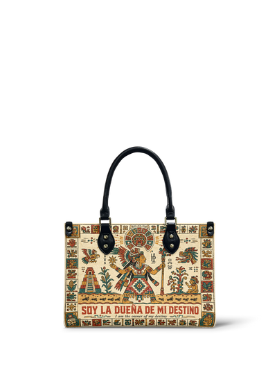 "Soy la dueña de mi destino" ver.3 Small Leather Handbag