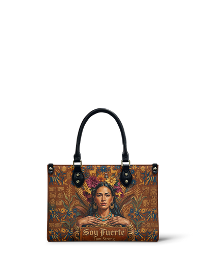 "Soy Fuerte" ver.4 Small Leather Handbag