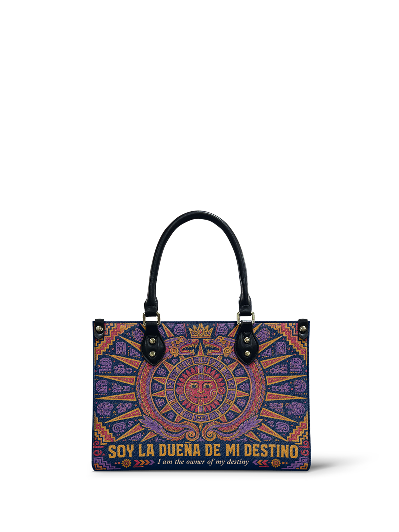 "Soy la dueña de mi destino" ver.1 Small Leather Handbag