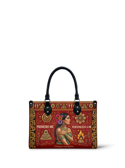 "Primero me pertenezco a mí" ver.8 Small Leather Handbag