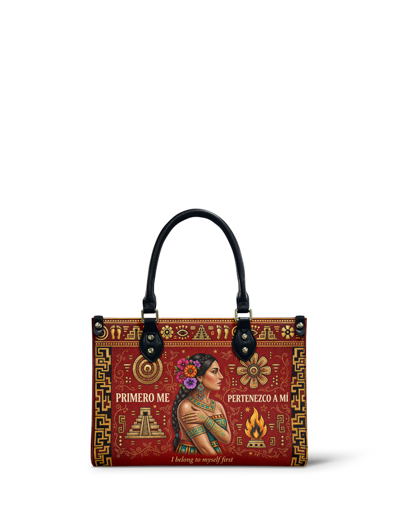 "Primero me pertenezco a mí" ver.8 Small Leather Handbag