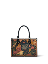 "Se amó hasta florecer" ver.1 Small Leather Handbag
