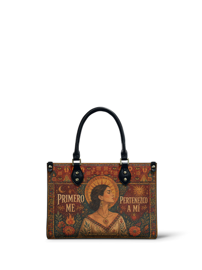 "Primero me pertenezco a mí" ver.1 Small Leather Handbag