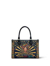 "Eres la mujer que alguna vez soñaste ser" ver.3 Small Leather Handbag