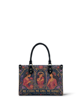 "Me cuido, me amo, me honro" ver.3 Small Leather Handbag