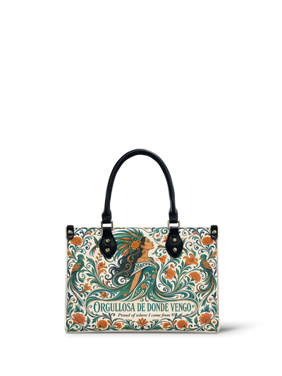 "Orgullosa de donde vengo" ver.3 Small Leather Handbag