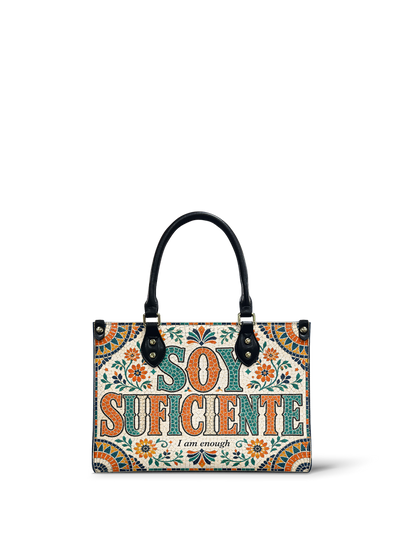 "Soy suficiente, tal y como soy" ver.4 Small Leather Handbag
