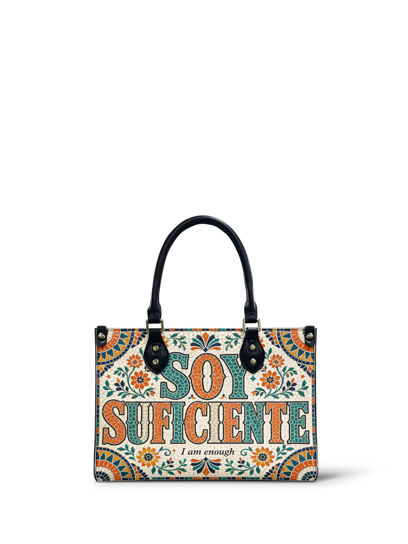 "Soy suficiente, tal y como soy" ver.4 Small Leather Handbag